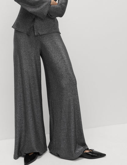 Parıltılı Geniş Paça Pantolon