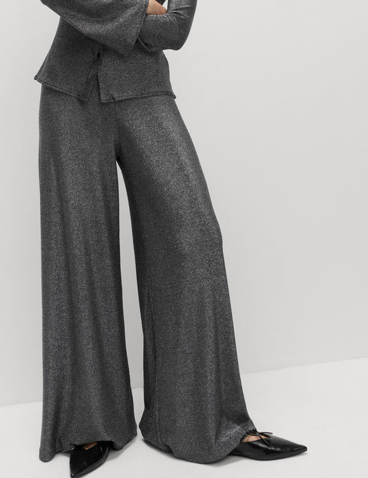 Parıltılı Geniş Paça Pantolon