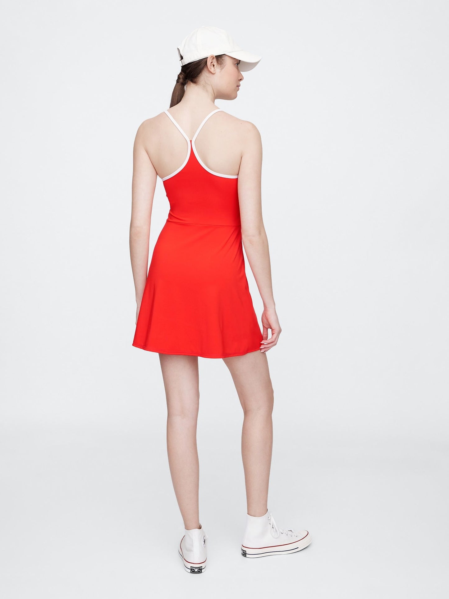 Kırmızı Racerback Mini Elbise