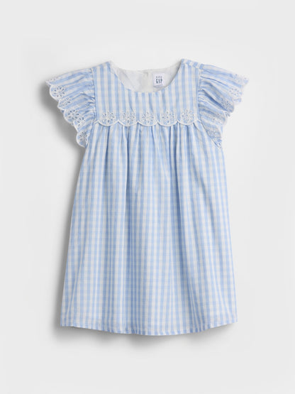 Mavi Baby & Toddler Eyelet Gingham Elbisesi