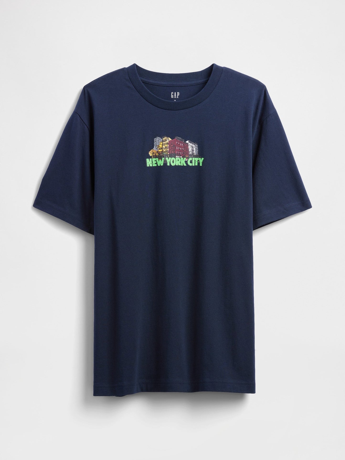 Lacivert Everyday Soft Relaxed Grafik Baskılı T-shirt