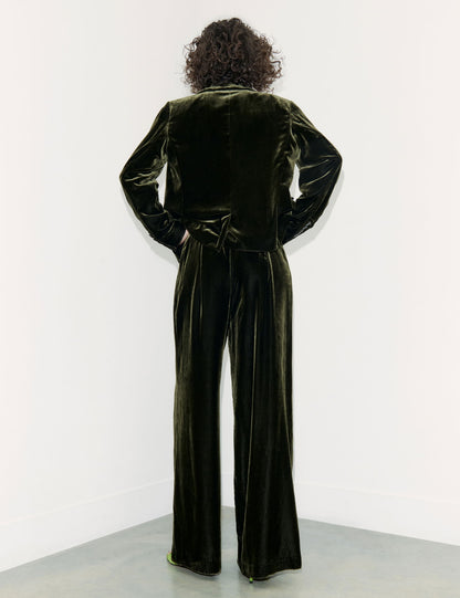 Kadife Wide Leg Pantolon