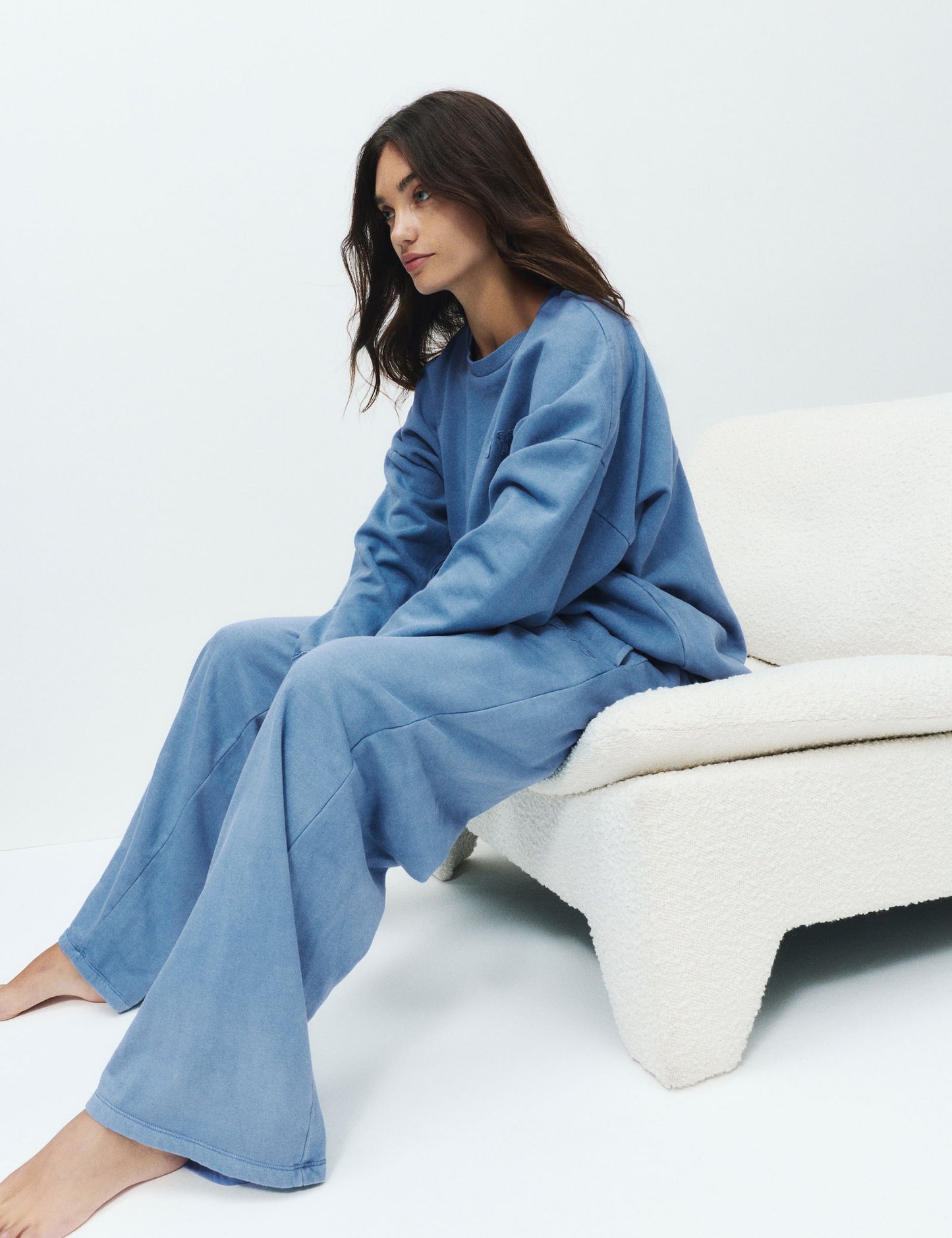 Pamuk Karışımlı Geniş Paça Pijama Altı