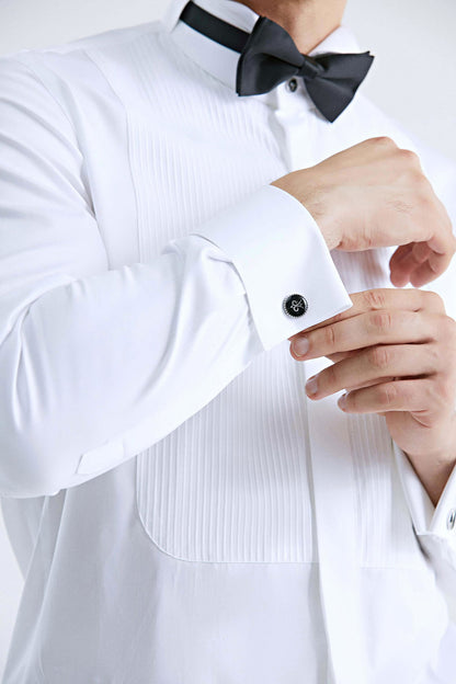 Damat Slim Fit Beyaz Düz %100 Pamuk Nano Care Smokin Gömlek