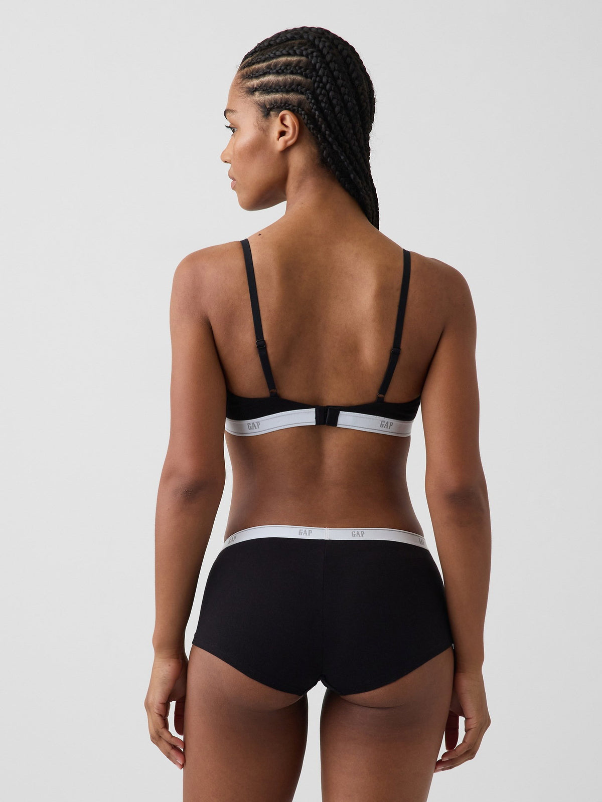 Siyah Softmade Organik Stretch Pamuk Logo Üçgen Sütyen