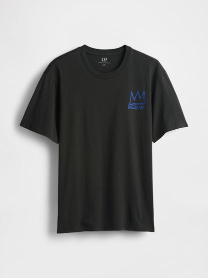 Siyah Basquiat Grafikli T-shirt