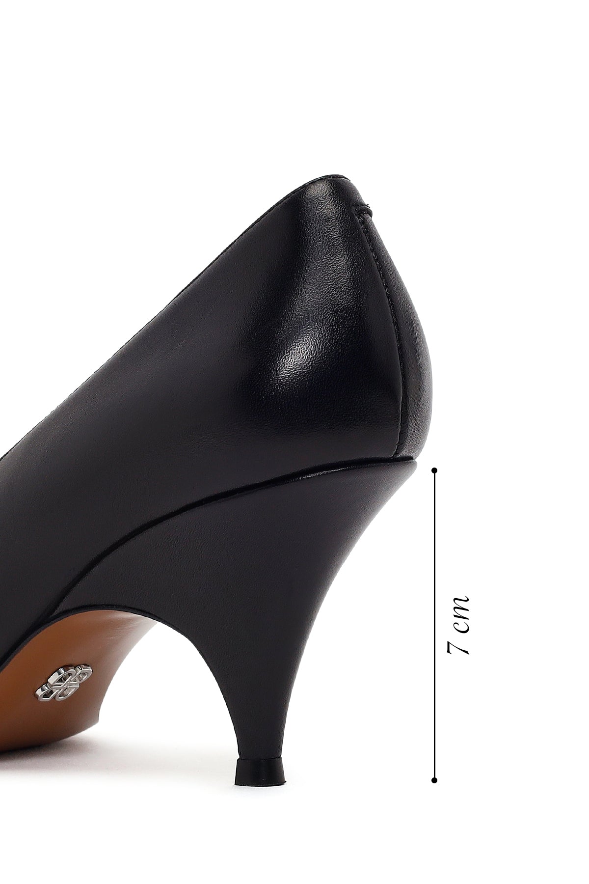 Kadın Siyah Topuklu Deri Stiletto