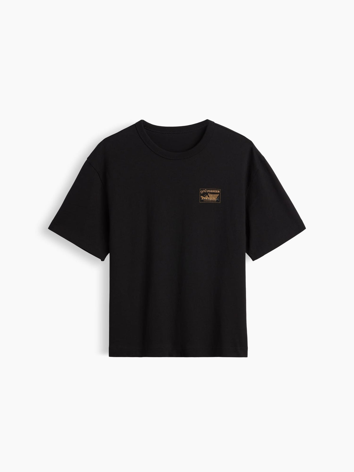 Siyah Heavyweight Gap Grafik Baskılı T-shirt
