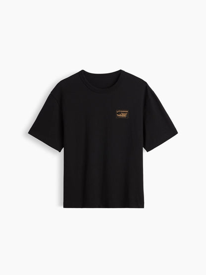 Siyah Heavyweight Gap Grafik Baskılı T-shirt