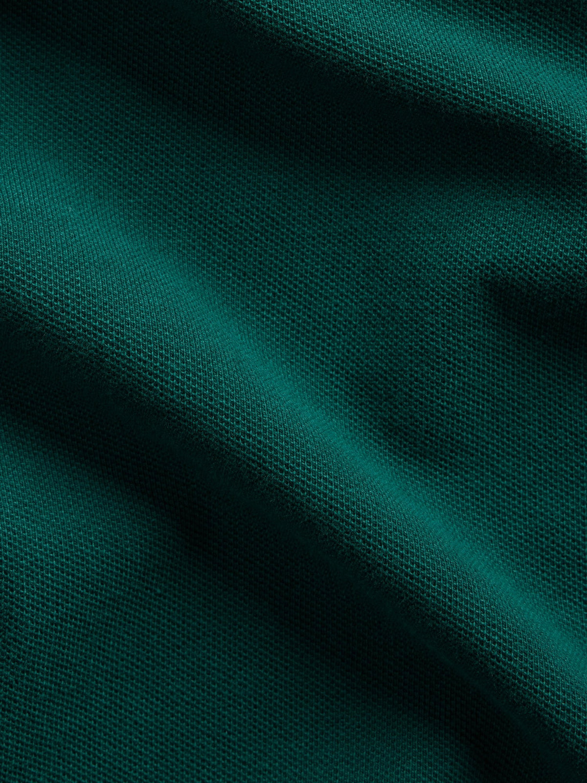 Koyu Yeşil Relaxed Pique Polo T-shirt