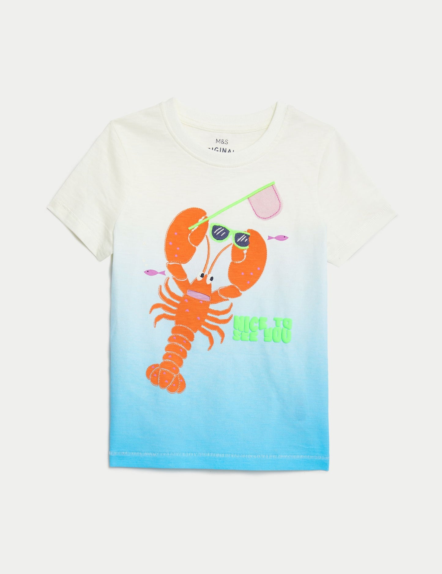 Saf Pamuklu Kısa Kollu Desenli T-shirt (2-8 Yaş)