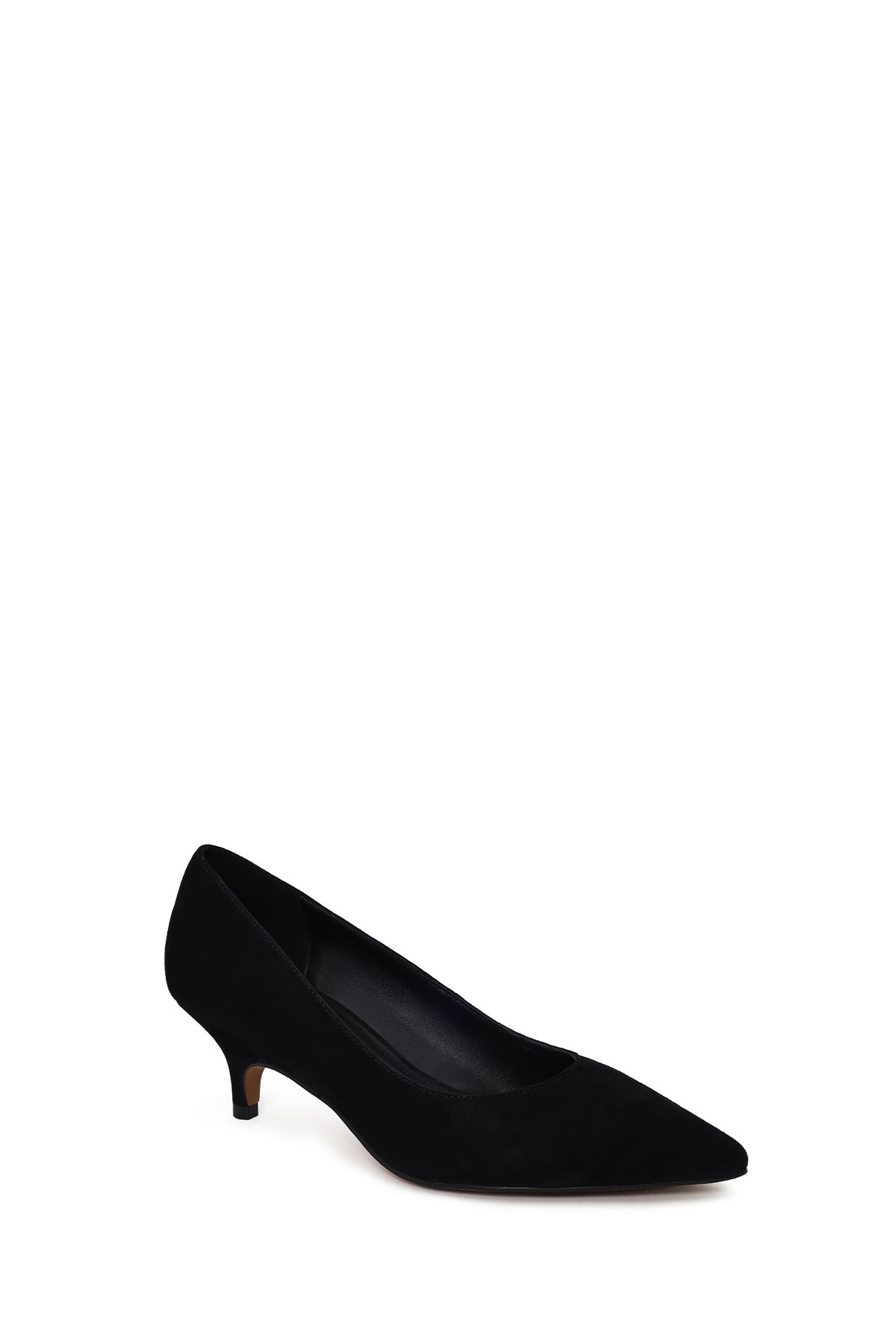 Kadın Siyah Kısa Ince Topuklu Süet Deri Stiletto