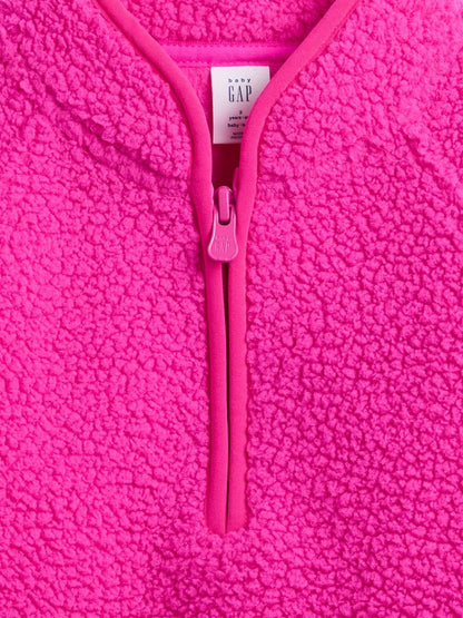 Pembe Baby & Toddler Sherpa Yarım Fermuarlı Pullover