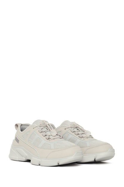 Kadın Gri Bağcıklı Kalın Tabanlı Sneaker