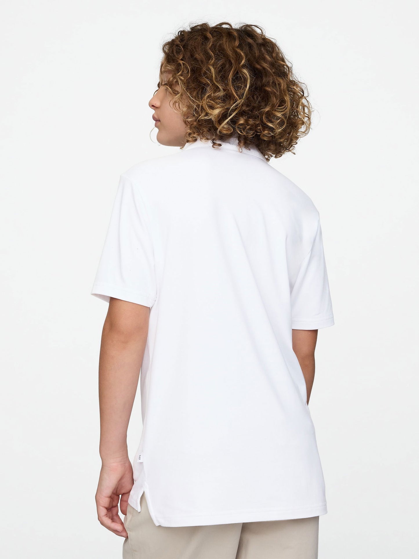 Beyaz Gapfit Tech Performans Polo T-shirt