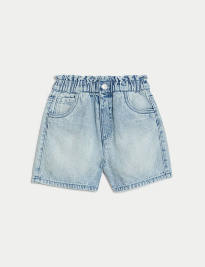 Regular Fit Desenli Denim Şort (2-7 Yaş)
