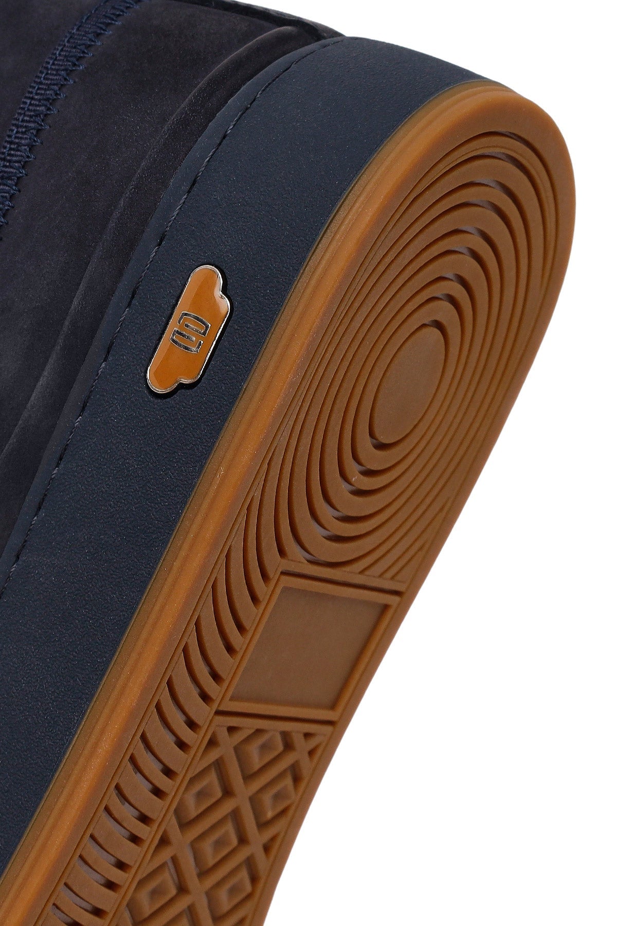 Erkek Lacivert Bağcıklı Nubuk Deri Sneaker