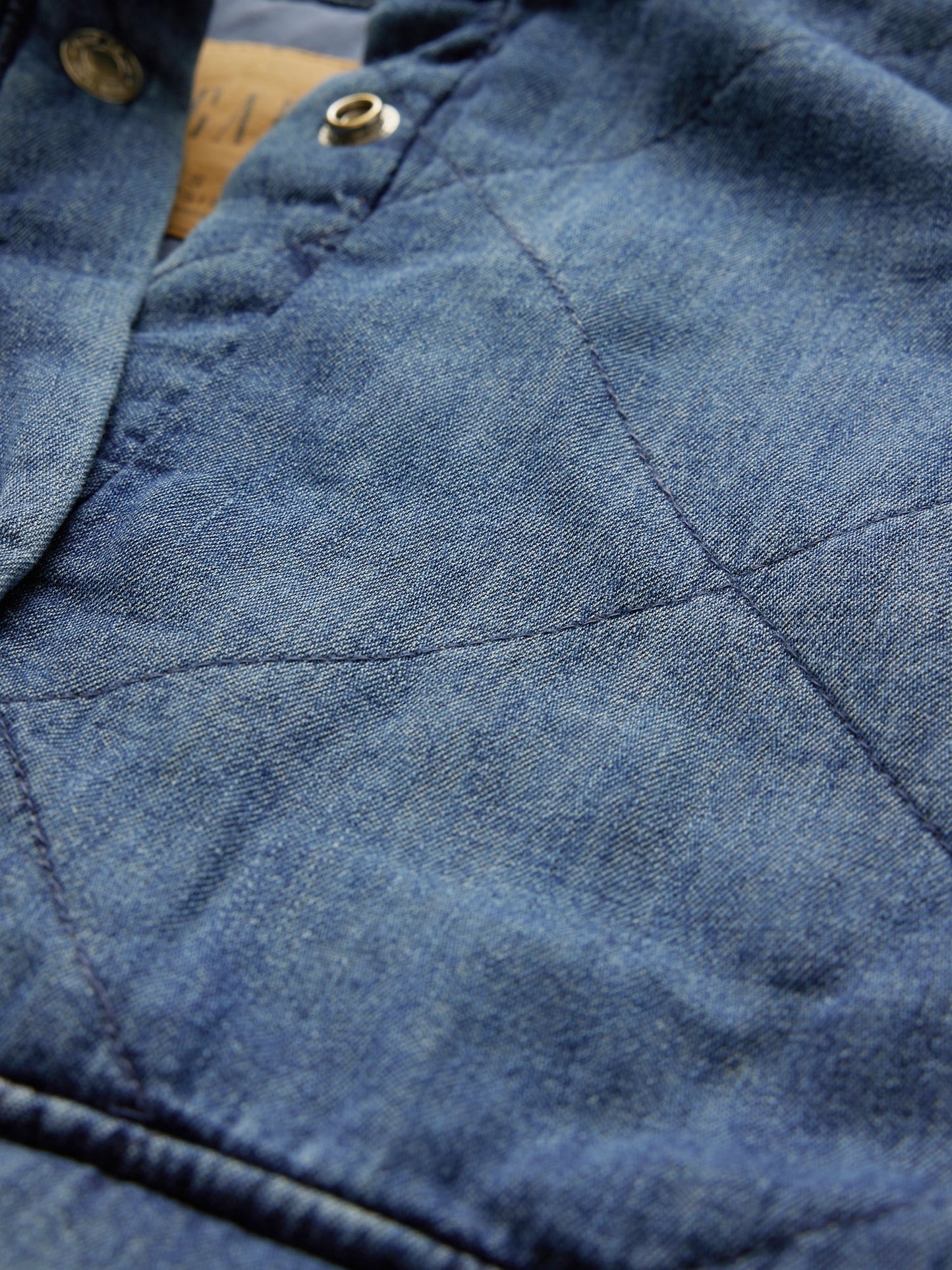 Mavi Yastıklı Denim Gömlek Ceket