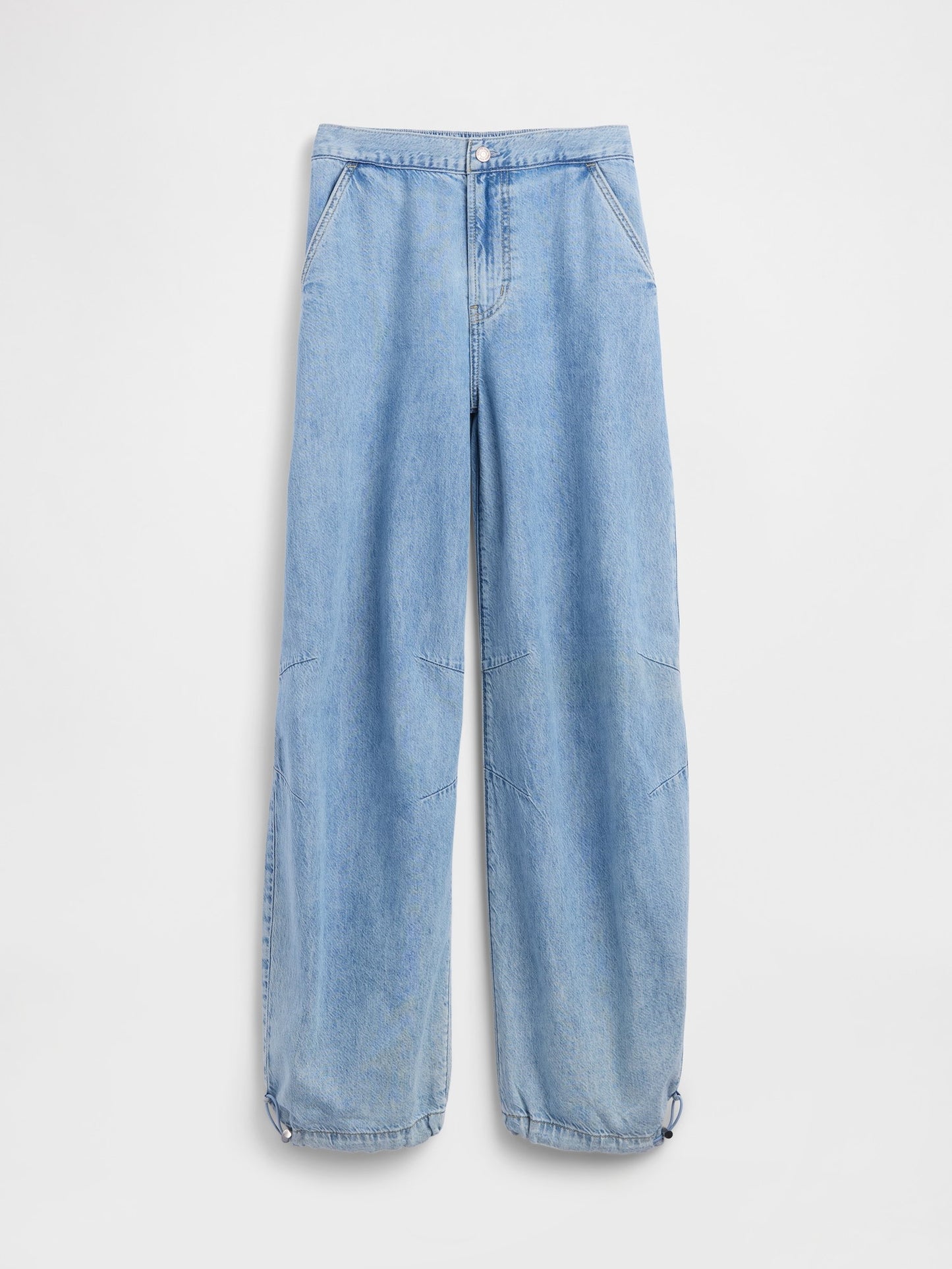 Açık Mavi Mid Rise Ultrasoft Horseshoe Jean Pantolon