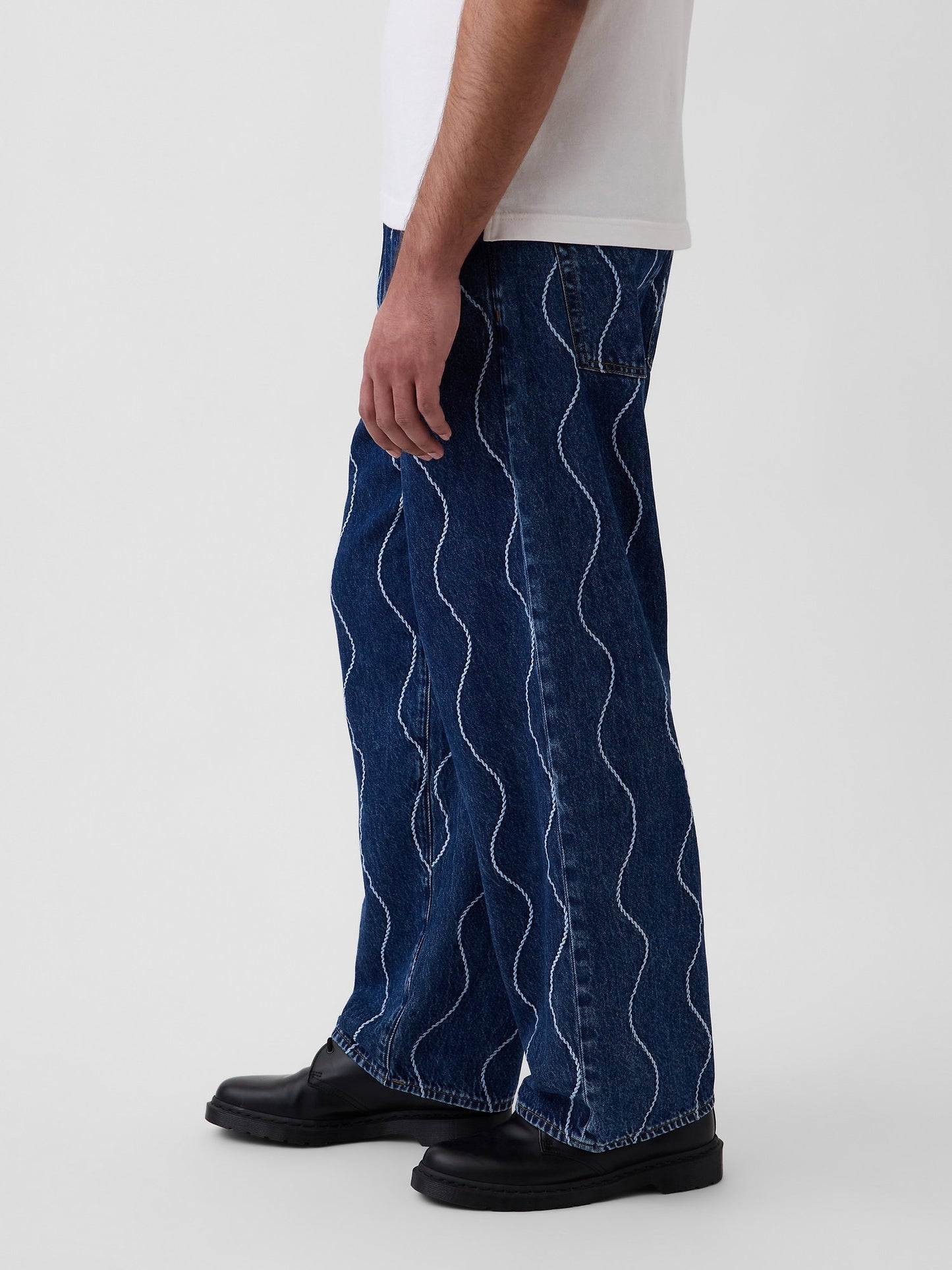 Mavi Gap × Hfr Işlemeli Baggy Jean Pantolon By Daveed Baptiste
