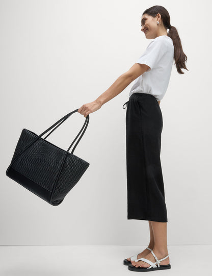 Lyocell Wide Leg Crop Pantolon