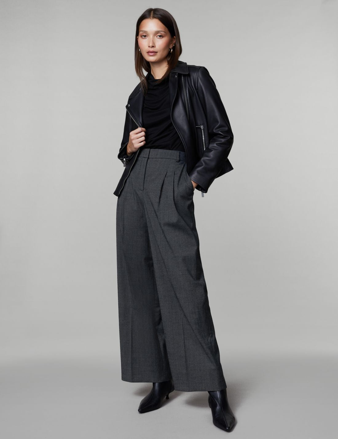 Wide Leg Yün Pantolon