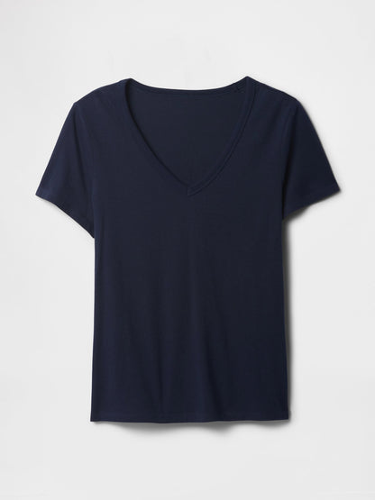 Açık Gri V Yaka T-shirt
