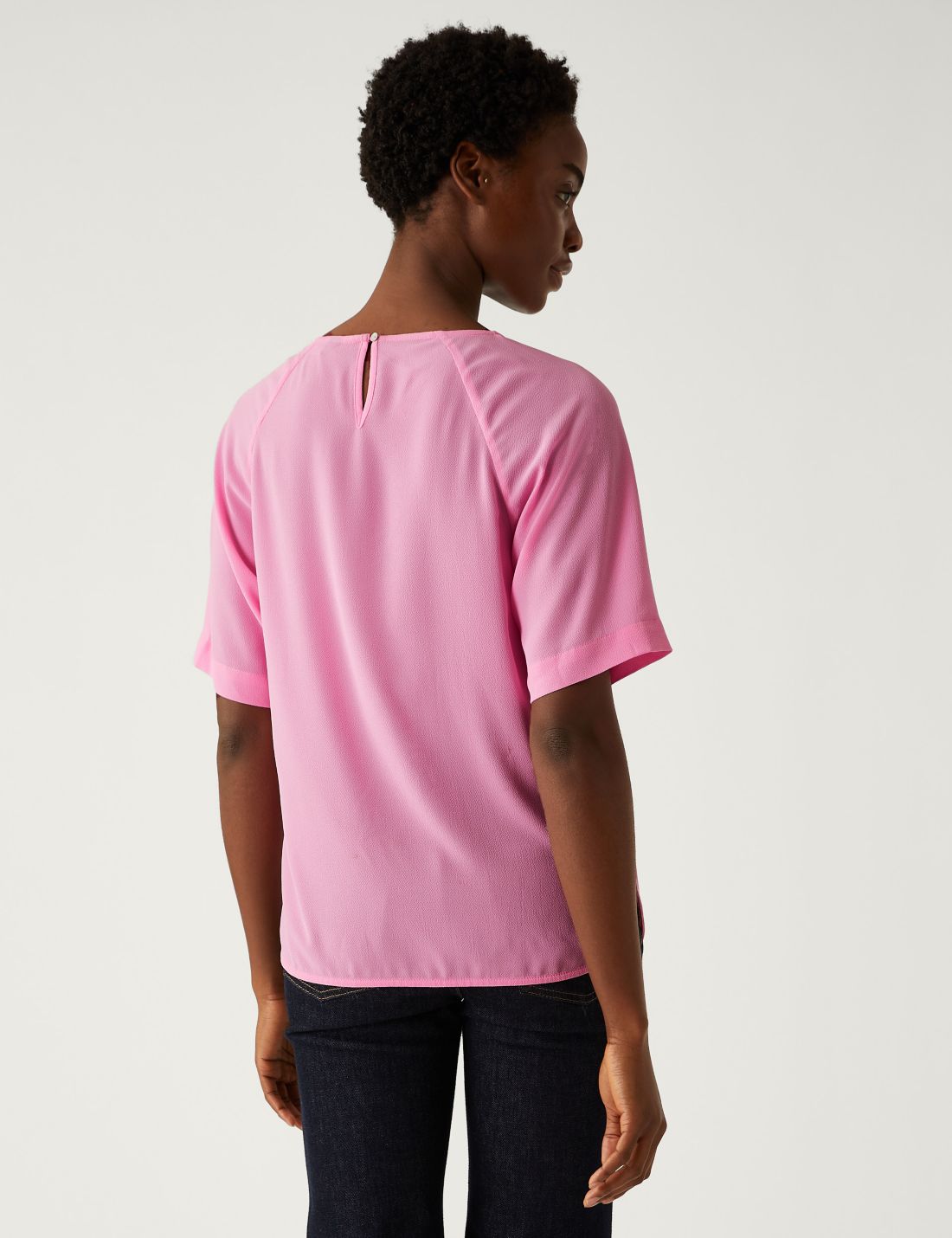 Regular Fit Kısa Kollu Bluz