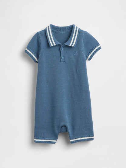 Mavi Polo Kazak Şorty Tulum