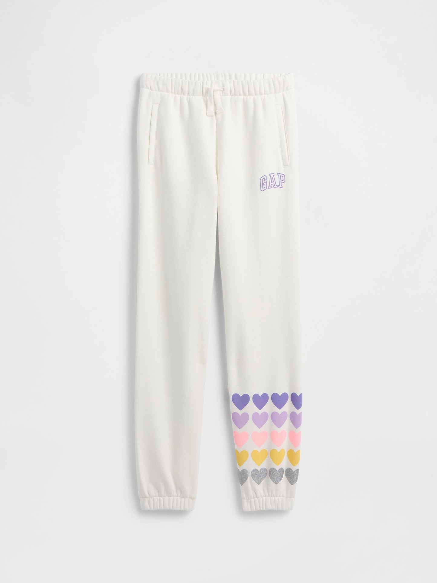 Beyaz Relaxed Gap Logo Jogger Eşofman Altı