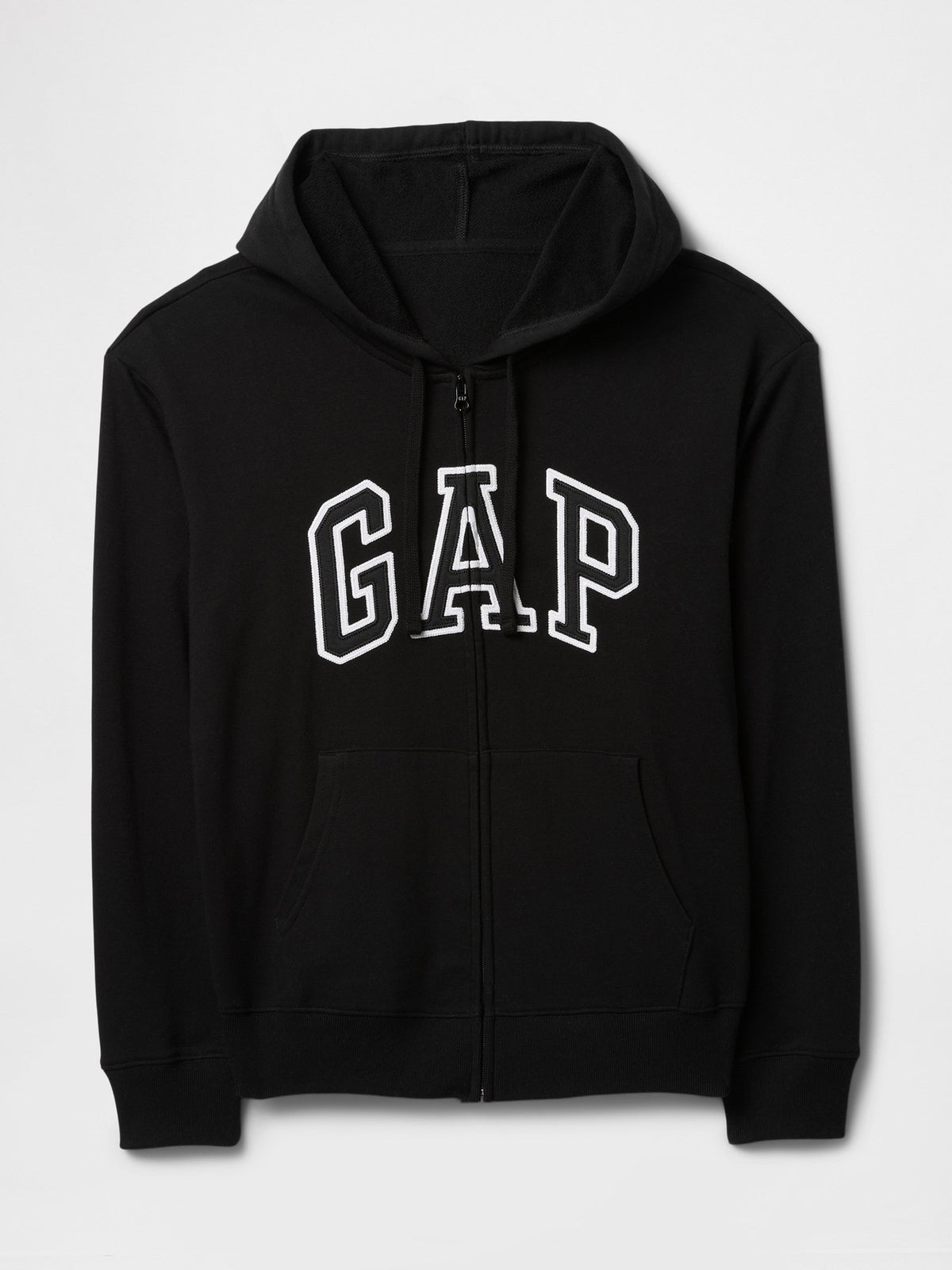 Siyah Gap Logo Relaxed Fermuarlı Sweatshirt