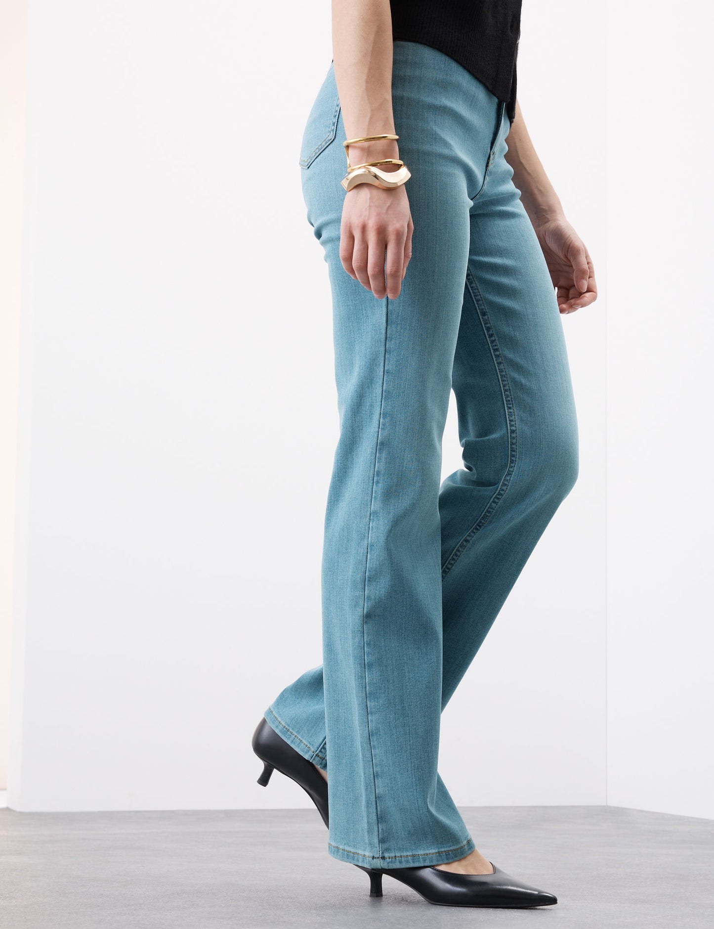 Lyocell Karışımı Yüksek Bel Flared Jeans
