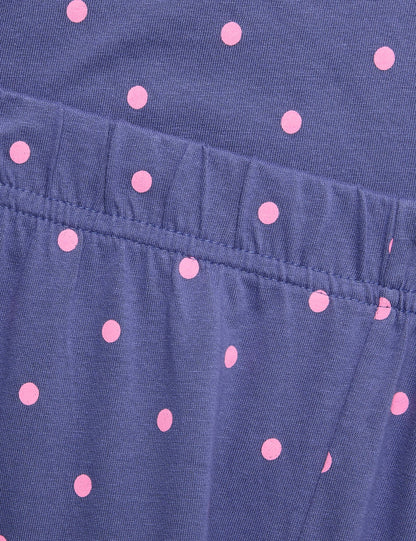 Saf Pamuklu Desenli Pijama Takımı