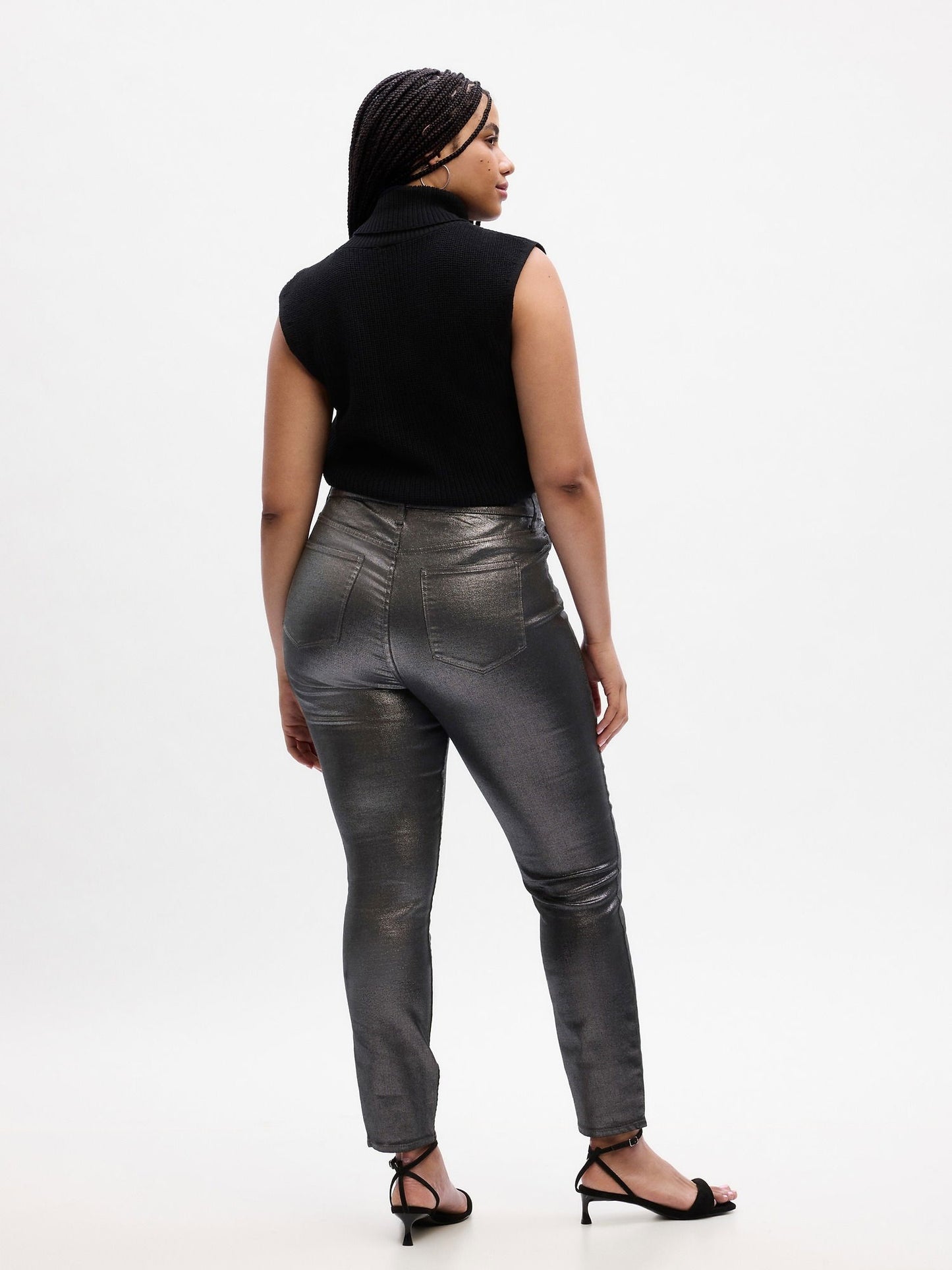 Koyu Gri High Rise Universal Legging Washwell™ Jean Pantolon