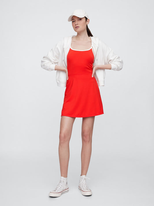 Kırmızı Racerback Mini Elbise