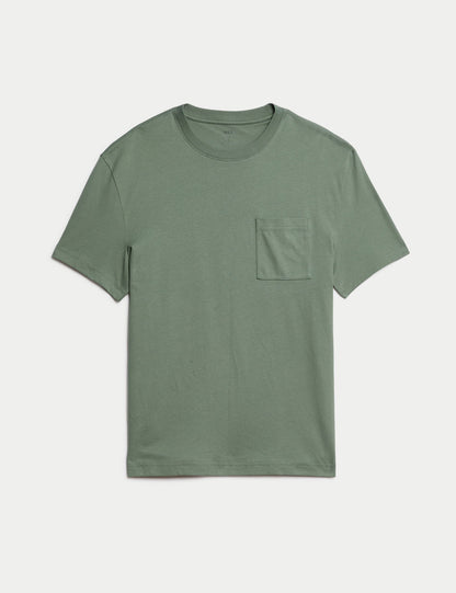 Saf Pamuklu Kısa Kollu T-shirt