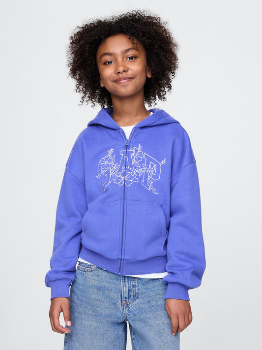 Mavi Gap Logo VintageSoft Fleece Fermuarlı Sweatshirt