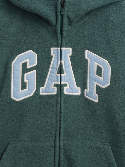 Koyu Yeşil Vintagesoft Gap Logo Fermuarlı Sweatshirt