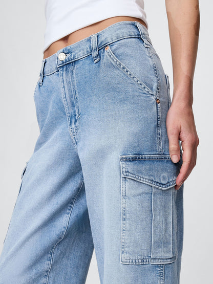Mavi Mid Rise '90s Loose Kargo Jean Pantolon