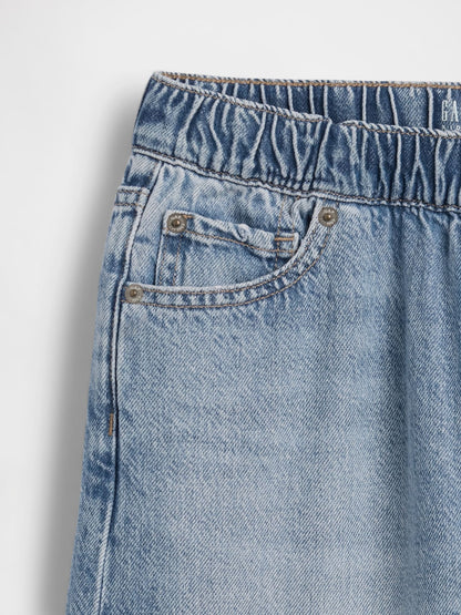 Açık Mavi Ultrasoft Easy Baggy Taper Jean Pantolon