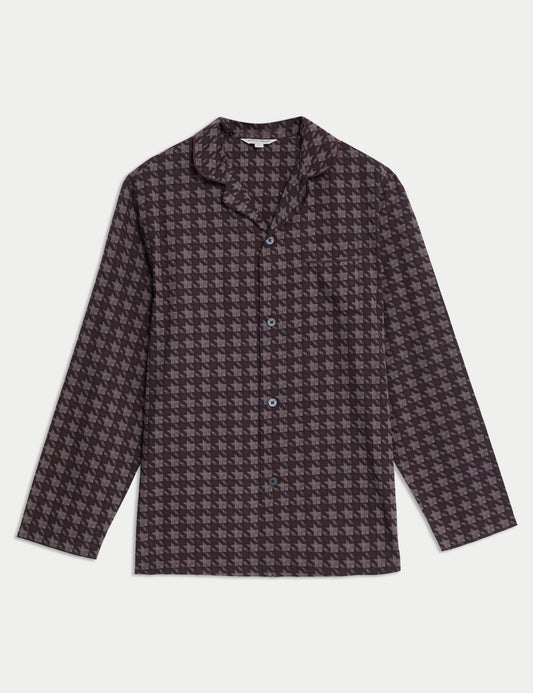 Supima Pamuklu Desenli Pijama Üstü