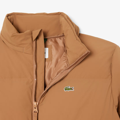 Lacoste Erkek Relaxed Fit Fermuarlı Koyu Kahverengi Mont