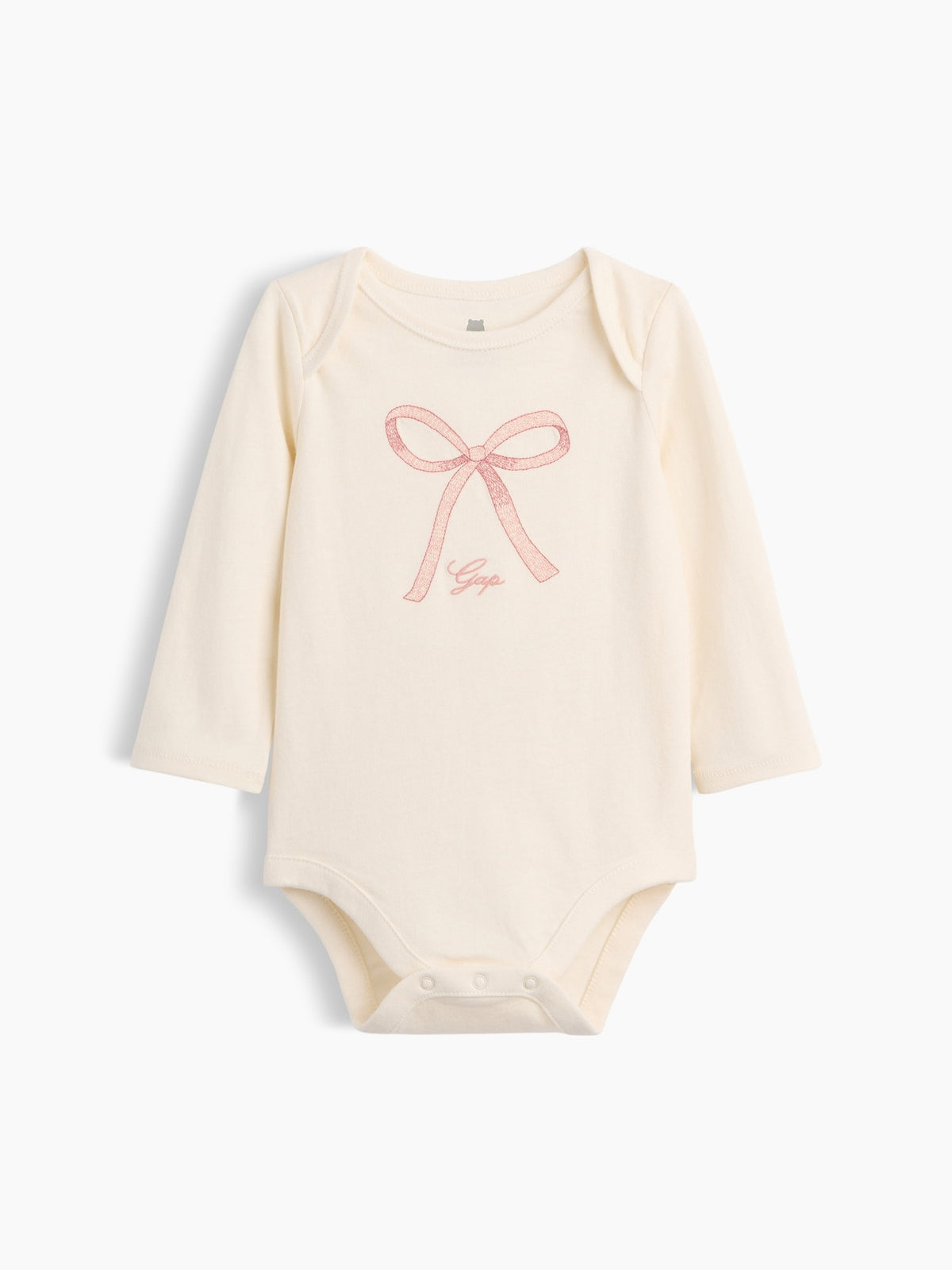 Krem Organik Pamuk Grafik Baskılı Bodysuit