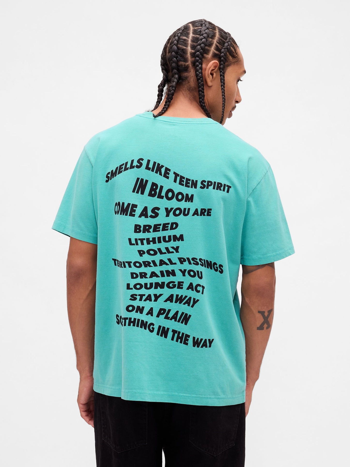 Turkuaz Nirvana Grafik T-shirt