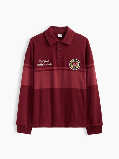 Koyu Kırmızı Relaxed Gap Logo Polo T-shirt