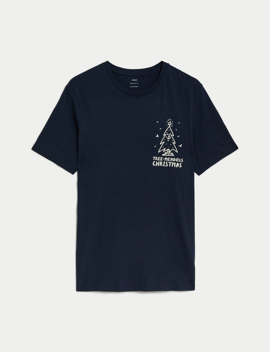 Saf Pamuklu Kısa Kollu T-shirt