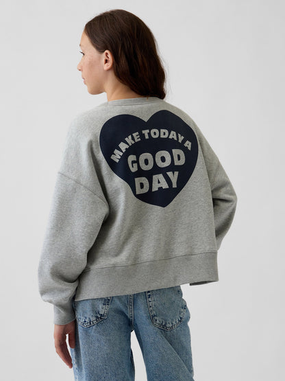 Gri Vintagesoft Oversized Split Hem Sweatshirt