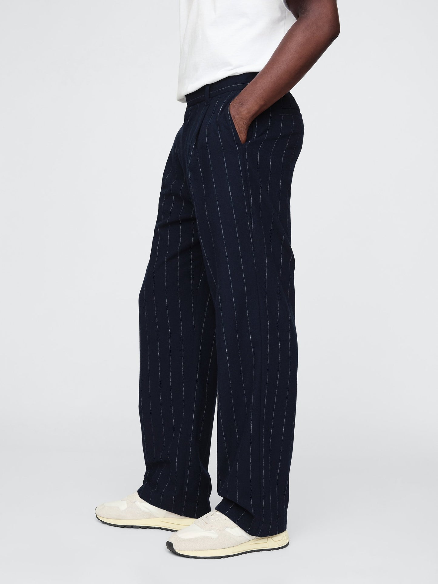 Lacivert 365 Yün Karışımı Relaxed Fit Pantolon