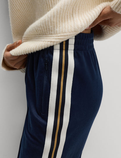 Pamuk Karışımlı Retro Yan Şeritli Jogger Pantolon
