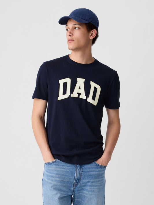 Lacivert Everday Soft Dad Grafikli T-shirt